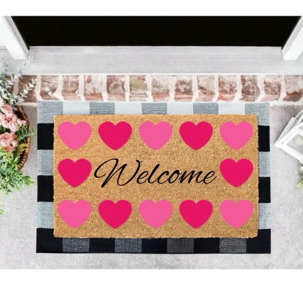 Heart Pattern Customized Valentine’s Day Doormat - Picture 5 of 7